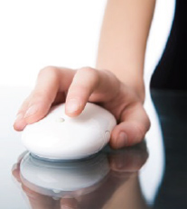 Hand with computer mouse